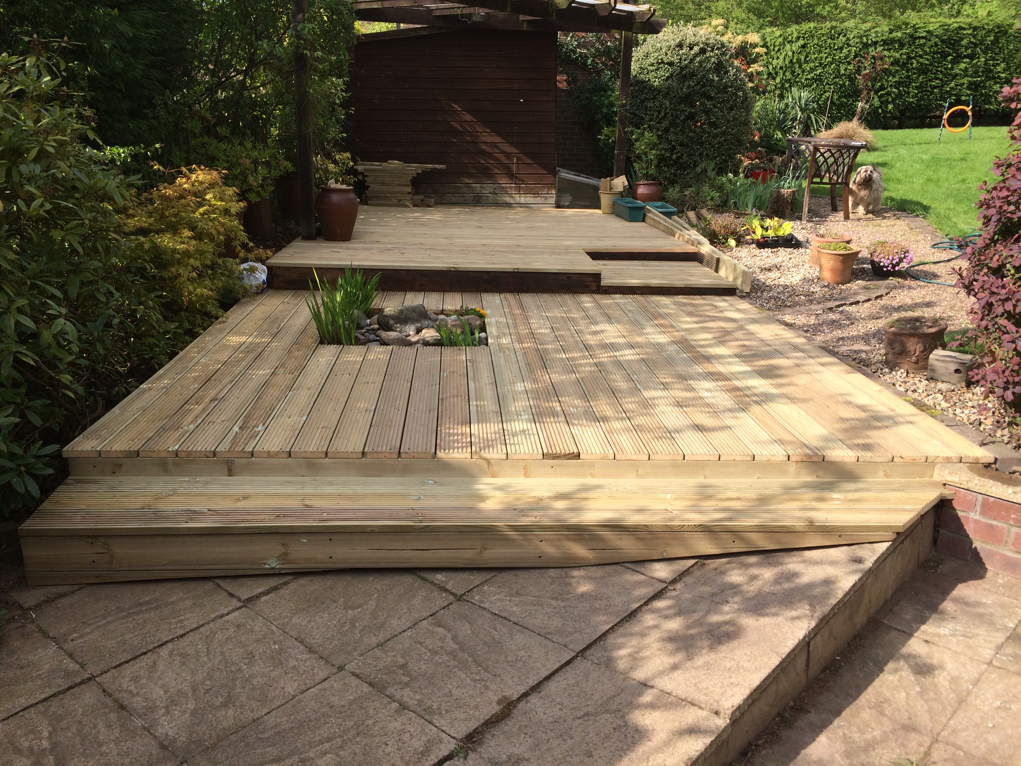 Length view of decking