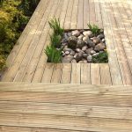 Water feature in decking