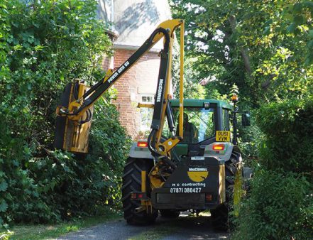 Hedge Cutting at Oast